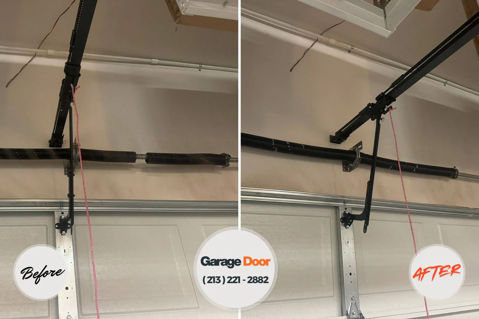 Before and after: garage door repair Birmingham, MI